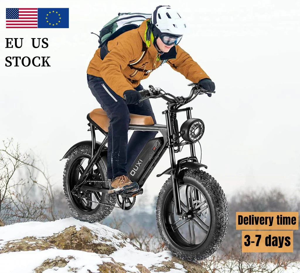 Authentic  V8 fatbike 250W 20Inch*4.0 electric city bike eu warehouse 7 speed fat tire electric bicycle