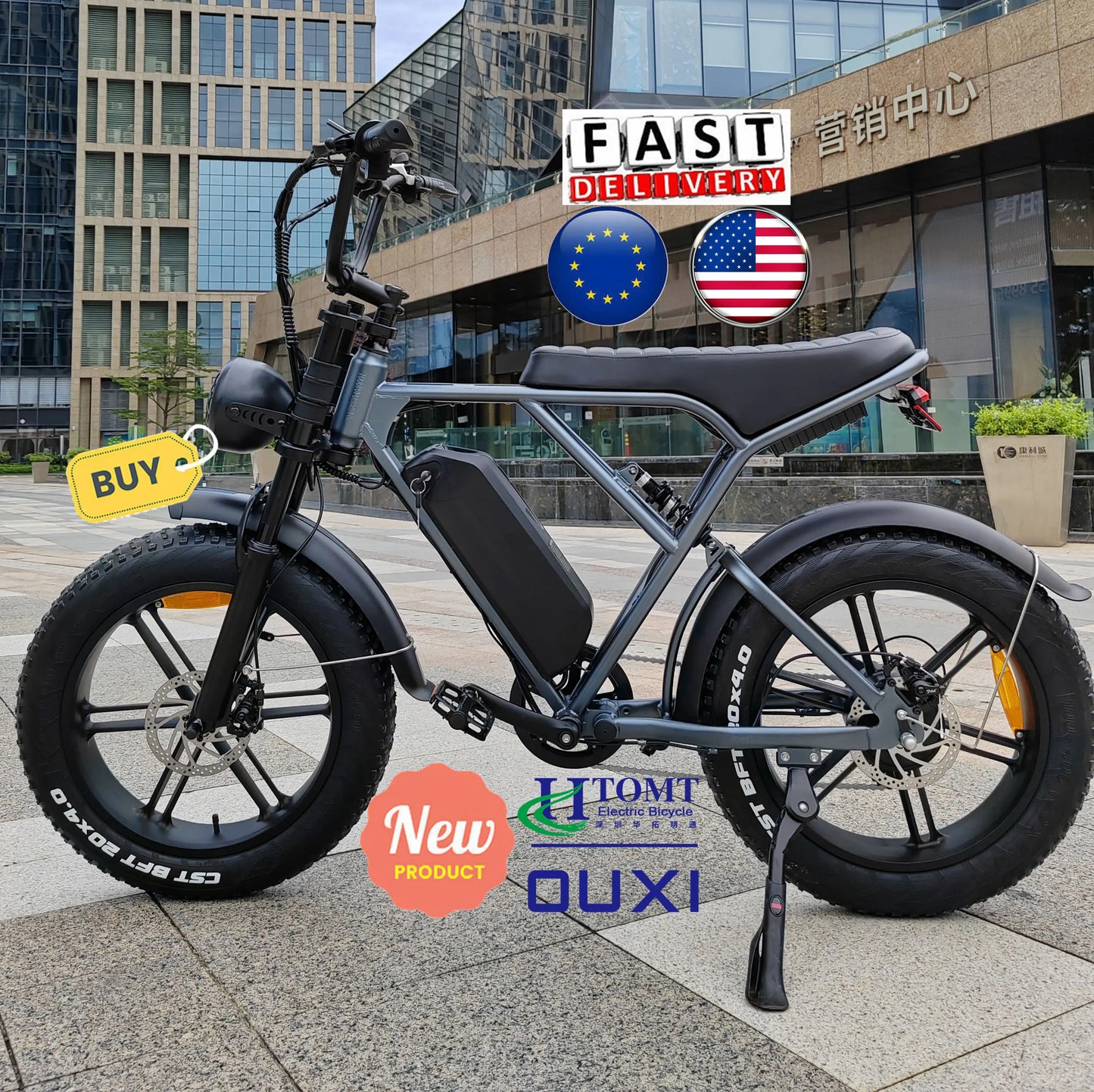 250w EU warehouse best seller electric bike offroad 20inch fat tire electric bicycle  v8 all terrain e-bike