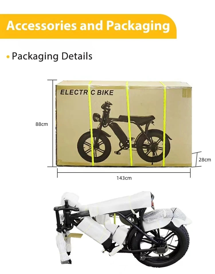 Orginal  V8 Fatbike Factory Price 250w High Speed Motor Cheap Electric Bicycle 20" Fat Tire Ebike For Adults in Stock EU USA