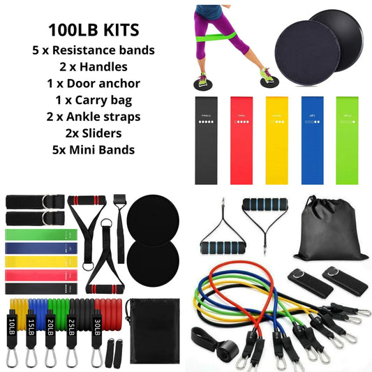 100LB Resistance Band Kit